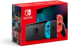 NINTENDO SWITCH 32GB GAMES CONSOLE (ORIGINAL RRP - £258 ) IN RED AND BLUE. (WITH BOX) [JPTC64857]