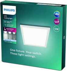 PHILIPS LED PANEL SQUARE CEILING LIGHT HOME ACCESSORY IN WHITE. (WITH BOX) [JPTC64994]