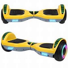 SISIGAD HY-A18 HOVER BOARD (ORIGINAL RRP - £112.99) IN YELLOW AND GREY. (WITH BOX) [JPTC64307]