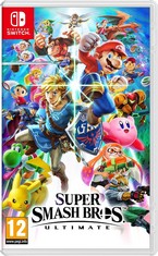 7 X ASSORTED ITEMS TO INCLUDE SUPER SMASH BROS ULTIMATE GAMES. (WITH CASE) [JPTC64853]