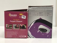 DAEWOO 2400W STEAM GENERATOR IRON STATION TO INCLUDE SWAN HANDHELD CARPET CLEANER (DELIVERY ONLY)