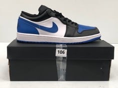 AIR JORDAN 1 LOW TRAINERS WHITE/BLACK/BLUE SIZE 11.5 RRP- £120 (DELIVERY ONLY)