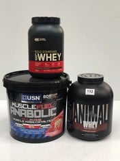 3 X ASSORTED PROTEIN TO INCLUDE ON GOLD STANDARD WHEY MILK CHOCOLATE 896G BBE-05/25 (DELIVERY ONLY)