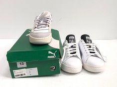 PUMA TRAINERS IN WHITE/GREY UK 6 TO INCLUDE ADIDAS STAN SMITH TRAINERS IN WHITE/BLACK UK 6 (DELIVERY ONLY)