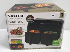 SALTER DUAL AIR - AIR FRYER - BLACK (DELIVERY ONLY)
