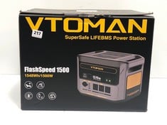 VTOMAN SUPERSAFE LIFE BMS POWER STATION FLASH SPEED 1500 1548WH/1500W RRP- £759 (DELIVERY ONLY)