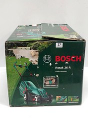 BOSCH ROTAK 36 R CORDED LAWNMOWER - GREEN RRP £159.00 (DELIVERY ONLY)