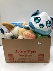 BOX OF ASSORTED ITEMS TO INCLUDE APHMAU MEMES JUMBO PLUSH (DELIVERY ONLY)