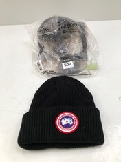 PENGUIN ABBOTT EAR FLAP CAP IN MULTI TO INCLUDE CANADA GOOSE BEANIE IN BLACK (DELIVERY ONLY)