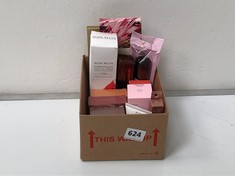 BOX OF ASSORTED HEALTH AND BEAUTY ITEMS TO INCLUDE GLOW RECIPE WATERMELON GLOW (DELIVERY ONLY)