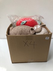 BOX OF ASSORTED ITEMS TO INCLUDE LAMB TEDDY IN WHITE / BEIGE (DELIVERY ONLY)
