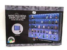 MINI FIGURINE DISPLAY CASE 5 LEVELS WITH LED STRIPS (DELIVERY ONLY)
