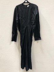 STUDIO NICHOLSON WELLES SATIN LONG SLEEVE DRAPE DRESS NAVY - SIZE 1 (DELIVERY ONLY)
