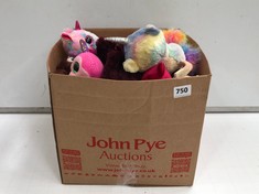 BOX OF ASSORTED TY BEANIE BABIES TO INCLUDE ANIMOTSU UNICORN TEDDY IN MULTICOLOUR (DELIVERY ONLY)