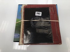 AN ANTIQUE STAMP ALBUM, A ROYAL MAIL SPECIAL STAMP BOOK, CASED, AND A SILVER JUBILEE MIT STAMP BOOK (DELIVERY ONLY)