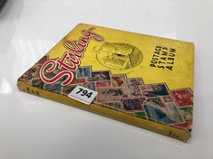 A VINTAGE STIRLING STAMP ALBUM AND CONTENTS (DELIVERY ONLY)