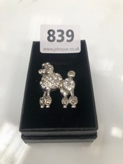 A POODLE BROOCH, BOXED (DELIVERY ONLY)