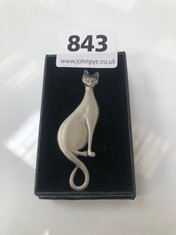 A CAT BROOCH, BOXED (DELIVERY ONLY)