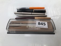 6 X ASSORTED PENS TO INCLUDE BOXED PARKER PEN (DELIVERY ONLY)