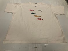 BODE FISH T-SHIRT IN WHITE SIZE XL RRP £240.00 (DELIVERY ONLY)
