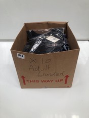 BOX OF 10 X ASSORTED ADULTS BRANDED CLOTHES TO INCLUDE GANT MEN'S T-SHIRT IN NAVY SIZE S (DELIVERY ONLY)