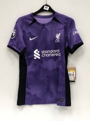 NIKE WOMENS LIVERPOOL FOOTY SHIRT PURPLE SIZE SM (DELIVERY ONLY)