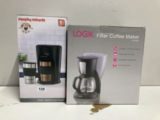 2 X ASSORTED ITEMS INC MORPHY RICHARDS COFFEE ON THE GO COFFEE MAKER