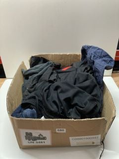 BOX OF ASSORTED CLOTHES (ASSORTED SIZES)