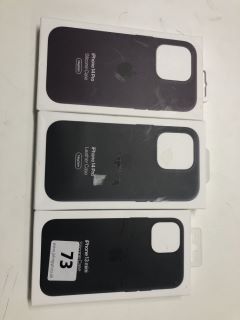 3 X ASSORTED APPLE IPHONE CASES INC IPHONE 13 MINI MAGSAFE SILICONE CASE (MIDNIGHT)