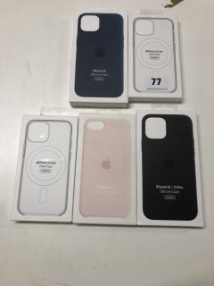 5 X ASSORTED APPLE IPHONE CASES INC IPHONE 13 MINI MAGSAFE CLEAR CASE