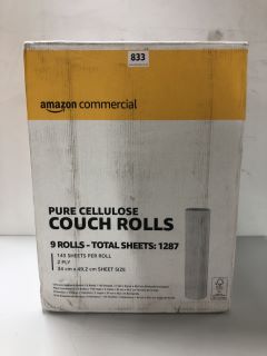 PURE CELLULOSE COUCH ROLLS 9 ROLLS - 1287 SHEETS