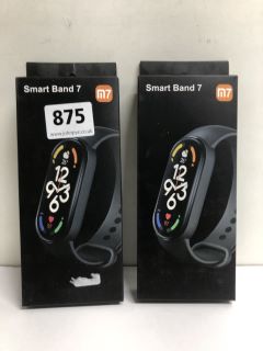 2 X SMART BAND 7 FITNESS TRACKERS COLOR: YELLOW