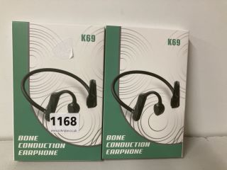 2 X K69 BONE CONDUCTION EARPHONE