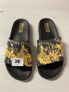PAIR OF VERSACE JEAN COUTURE SLIDERS SIZE 37
