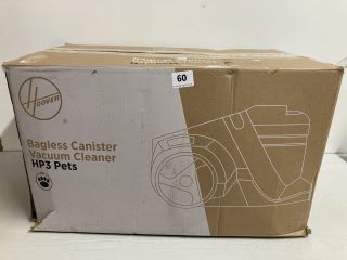 HOOVER BAGLESS CANISTER VACUUM CLEANER HP3 PETS