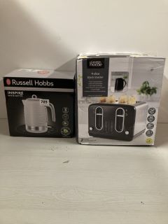 2 X ASSORTED ITEMS INC RUSSELL HOBBS INSPIRE WHITE KETTLE