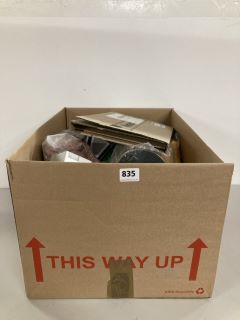 BOX OF ASSORTED ITEMS TO INCLUDE ACCTIM ALARM CLOCK