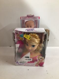 2 X ASSORTED CHILDRENS TOYS TO INCLUDE SPARKLE GIRLZ PRINCESS DOLL