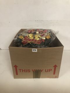 BOX OF ASSORTED ITEMS TO INCLUDE CHRISTMAS DECORATION