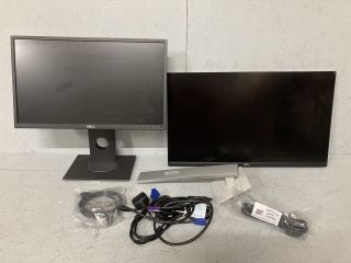 2 X DELL MONITORS (SMASHED, SALVAGED, SPARES)
