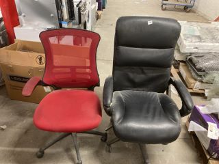 2 X ASSORTED OFFICE CHAIRS