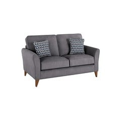 OAK FURNITURE LAND JASMINE 2 SEATER SOFA IN ORKNEY FABRIC - GREY WITH NEWTON OCEAN SCATTERS RRP £849.99