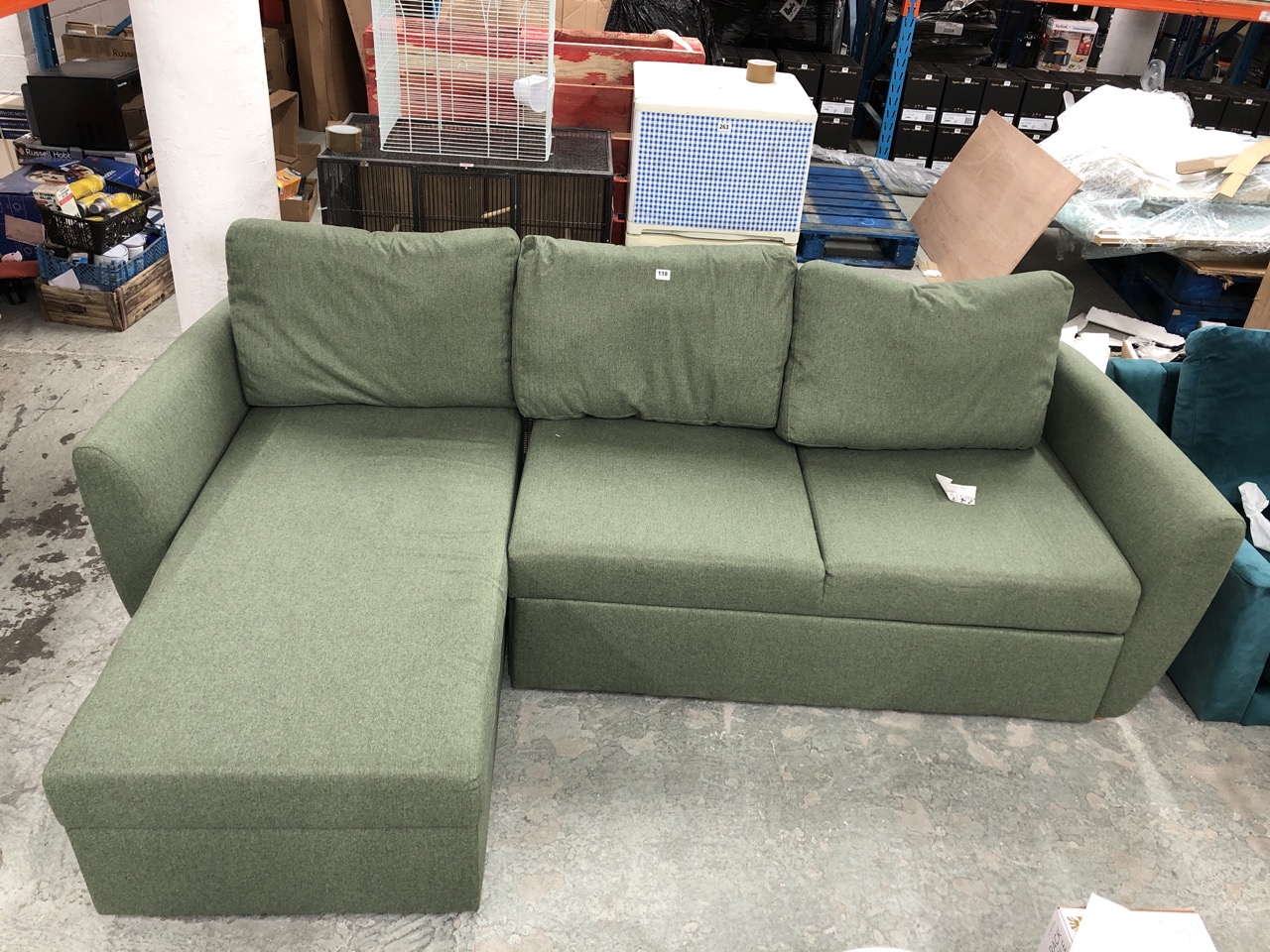John Pye Auctions SANSA GREEN CORNER SOFA BED