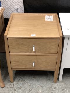 JL ERCOL SHALSTONE 2-DRAWER BEDSIDE TABLE (RRP: £450.00)