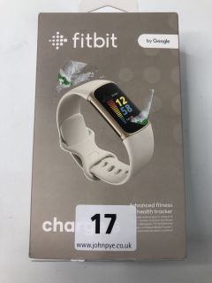 FITBIT CHARGE 5 ADVANCED FITNESS & HEALTH TRACKER IN LUNAR WHITE: MODEL NO FB423 (WITH BOX)  [JPTN37793]