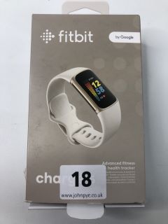 FITBIT CHARGE 5 ADVANCED FITNESS & HEALTH TRACKER IN LUNAR WHITE: MODEL NO FB423 (WITH BOX)  [JPTN37792]