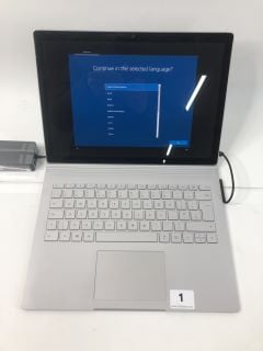 MICROSOFT SURFACE BOOK 2 256GB LAPTOP IN GREY. (WITH CHARGE  CABLE). INTEL CORE I5-7300, 8GB RAM,   [JPTN37528]
