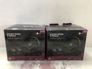 2X RACING WHEEL AND PEDALS RRP-£120
