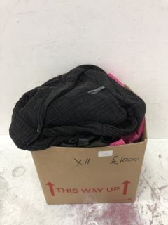 11 X CLOTHING TO INCLUDE LEATHER BLACK BOTTOMS SIZE UK XL & BLACK BLOUSE SIZE UK XL - RRP £1000