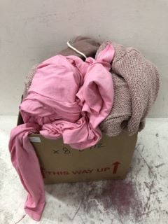 8 X CLOTHING TO INCLUDE SHERPA LINED HOODED DRESS SIZE UK M & PINK DRESS SIZE UK L - RRP £712